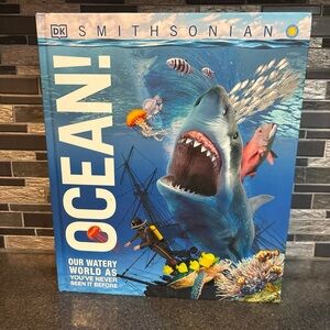 DK Smithsonian Ocean! Kids Educational Hardcover Book in Blue